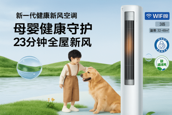 美的系列-静新风-3匹一级能效立式空调